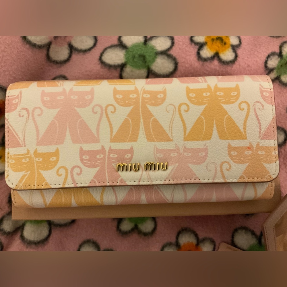 Miu miu madras pink leather wallet nib - Picture 2 of 12